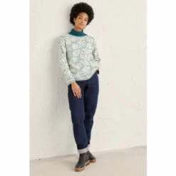 Seasalt Cornwall Knitted Green Optimist Jumper -Seasalt Shop unnamed file 1140