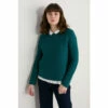 Seasalt Cornwall Natural Knitted Teal Makers Jumper
