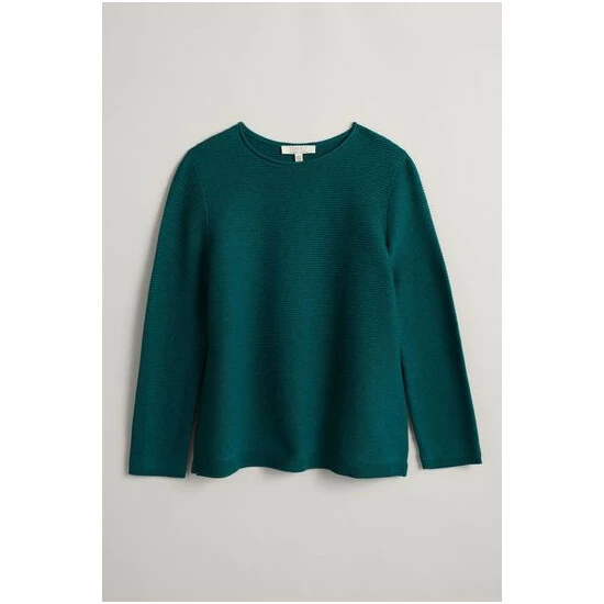 Seasalt Cornwall Natural Knitted Teal Makers Jumper 6 Seasalt Cornwall Natural Knitted Teal Makers Jumper - Image 6