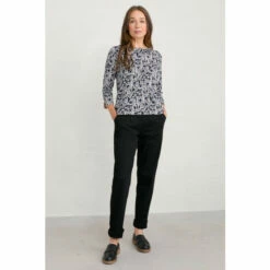 Seasalt Cornwall Blue Three-Quarter Sleeve Bay Laurel Jumper -Seasalt Shop unnamed file 1197