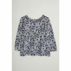 Seasalt Cornwall Blue Three-Quarter Sleeve Bay Laurel Jumper -Seasalt Shop unnamed file 1198