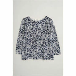 Seasalt Cornwall Blue Three-Quarter Sleeve Bay Laurel Jumper -Seasalt Shop unnamed file 1200