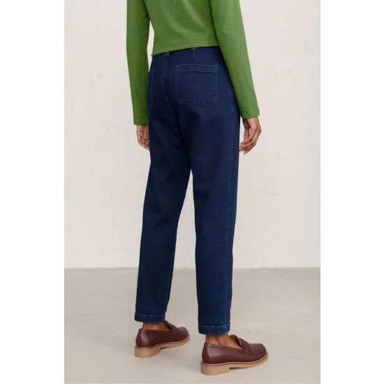 Seasalt Cornwall Blue Dark Indigo Wash Waterdance Trousers 2 Seasalt Cornwall Blue Dark Indigo Wash Waterdance Trousers - Image 2