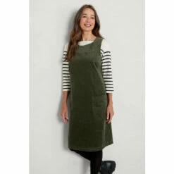 Seasalt Cornwall Petite Green Safflower Pinafore Dress