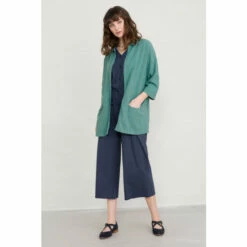 Seasalt Cornwall Green Longline Sami Shirt