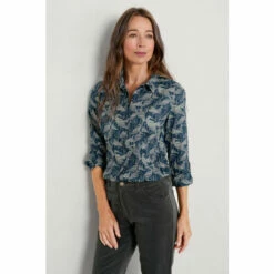 Seasalt Cornwall Teal Blue Larissa Shirt