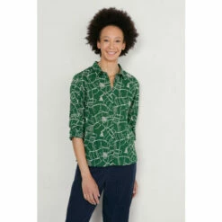 Seasalt Cornwall Green Organic Cotton Larissa Shirt