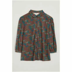 Seasalt Cornwall Navy Blue Three Quarter Sleeve Embrace Shirt -Seasalt Shop unnamed file 1480