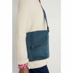 Seasalt Cornwall Blue Cotton Canvas Coombe Cross-Body Bag -Seasalt Shop unnamed file 1549