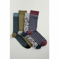 Seasalt Cornwall Mens Grey Selection Box Of Socks