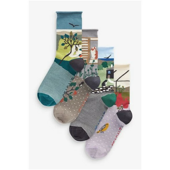 Seasalt Cornwall Green Postcard Socks Gift Box 7 Seasalt Cornwall Green Postcard Socks Gift Box - Image 7