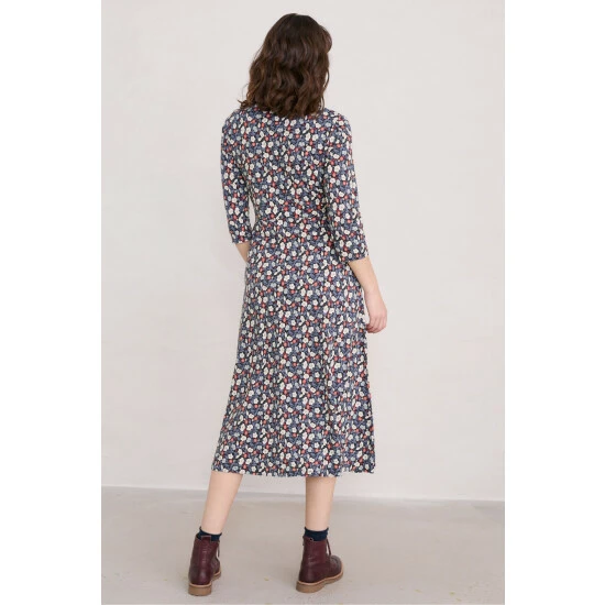 Seasalt Cornwall Blue Petite Midi A-line Navy Chacewater Dress 2 Seasalt Cornwall Blue Petite Midi A-line Navy Chacewater Dress - Image 2