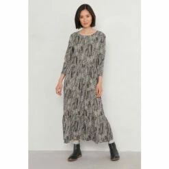 Seasalt Cornwall Tall Black Line Strokes Dress