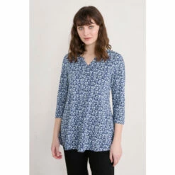 Seasalt Cornwall Blue Swing Shape Risso Top
