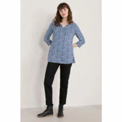 Seasalt Cornwall Blue Swing Shape Risso Top -Seasalt Shop unnamed file 1820