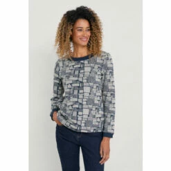Seasalt Shop 30 Seasalt Cornwall Blue Sweatshirt Paved Path Top
