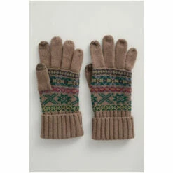 Seasalt Natural Cornwall Patterned Men's Very Clever Gloves -Seasalt Shop unnamed file 1877