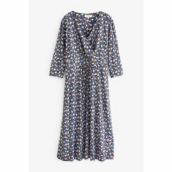 Seasalt Cornwall Midi A-Line Blue Chacewater Dress