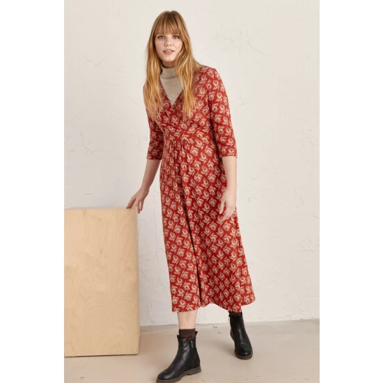 Seasalt Cornwall Tall Orange Chacewater Dress 3 Seasalt Cornwall Tall Orange Chacewater Dress - Image 3