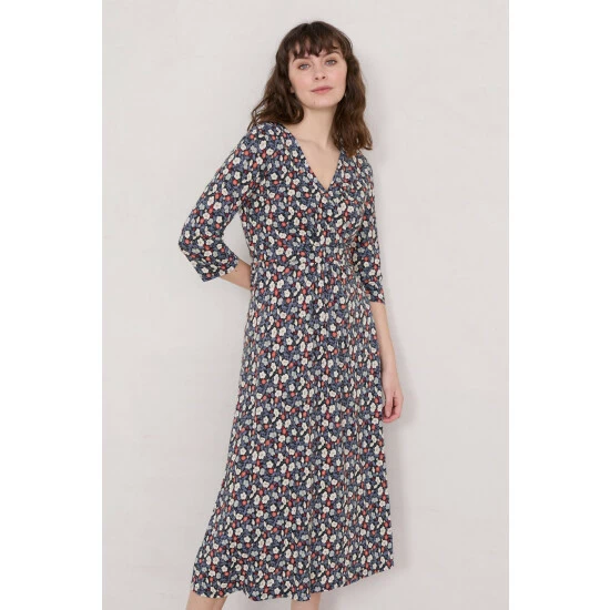 Seasalt Cornwall Tall Navy Blue Midi A-line Chacewater Dress 1 Seasalt Cornwall Tall Navy Blue Midi A-line Chacewater Dress