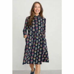 Seasalt Cornwall Blue Gathered Waist Wood Rush Dress -Seasalt Shop unnamed file 331