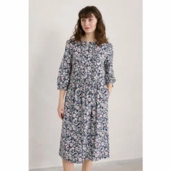 Seasalt Cornwall Tall Navy Blue Midi Chycarne Dress