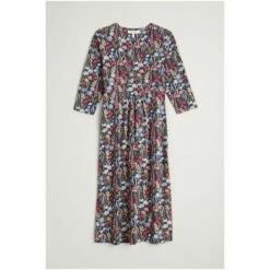 Seasalt Cornwall Midi Blue V-Neck Seed Packet Dress -Seasalt Shop unnamed file 35