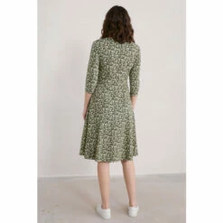 Seasalt Cornwall Tall Fit And Flare Green 3/4th Pier View Dress -Seasalt Shop unnamed file 368