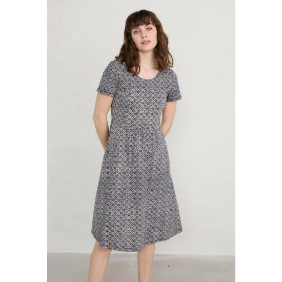 Seasalt Cornwall Blue Floral Enor Dress 3 Seasalt Cornwall Blue Floral Enor Dress - Image 3