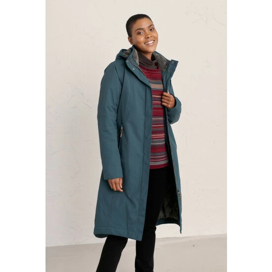 Seasalt Cornwall Petite Blue Janelle Coat 3 Seasalt Cornwall Petite Blue Janelle Coat - Image 3