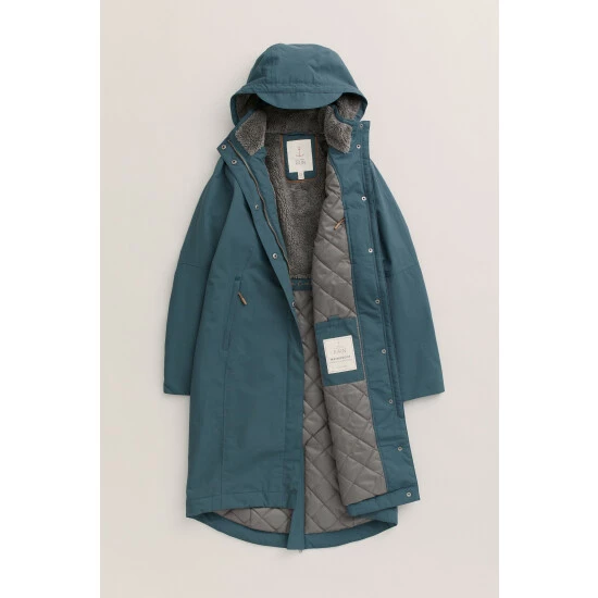 Seasalt Cornwall Petite Blue Janelle Coat 4 Seasalt Cornwall Petite Blue Janelle Coat - Image 4