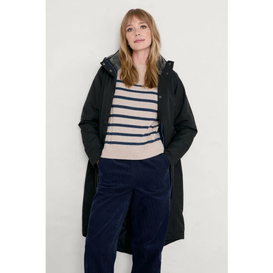 Seasalt Cornwall Petite Black Janelle Coat 3 Seasalt Cornwall Petite Black Janelle Coat - Image 3