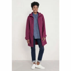 Seasalt Cornwall Tall Pink Waterproof Coverack Coat