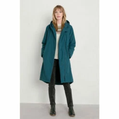 Seasalt Cornwall Teal Green Waterproof Pentewan Coat