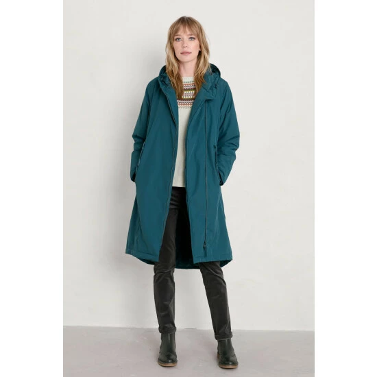 Seasalt Cornwall Petite Waterproof Blue Pentewan Coat 3 Seasalt Cornwall Petite Waterproof Blue Pentewan Coat - Image 3