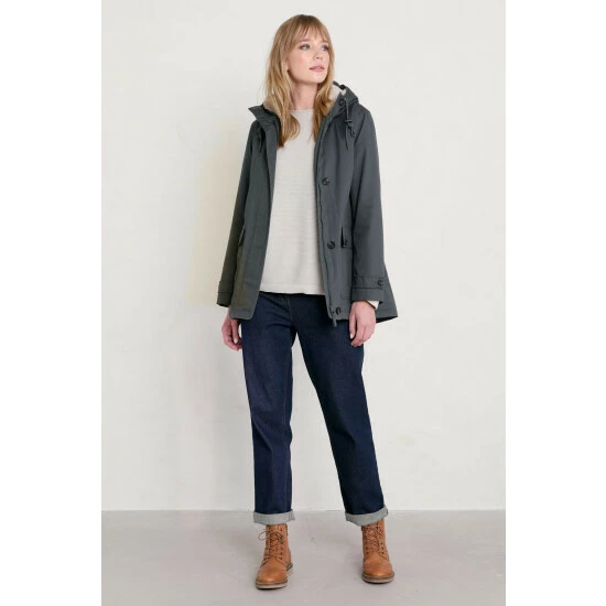 Seasalt Cornwall Grey Lill Cove Coat 3 Seasalt Cornwall Grey Lill Cove Coat - Image 3