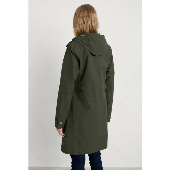 Seasalt Cornwall Petite Green Waterproof Coverack Coat 2 Seasalt Cornwall Petite Green Waterproof Coverack Coat - Image 2