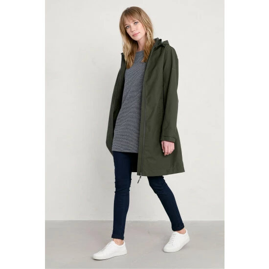 Seasalt Cornwall Petite Green Waterproof Coverack Coat 3 Seasalt Cornwall Petite Green Waterproof Coverack Coat - Image 3