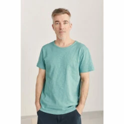 Seasalt Mens Green Cotton Short Sleeve Crew T-Shirt
