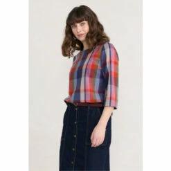 Seasalt Cornwall Natural Checked Stipple Shore Top