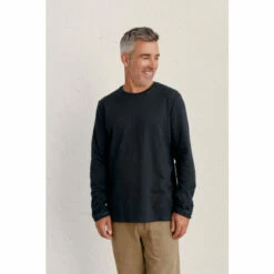 Seasalt Cornwall Mens Blue Allet Long Sleeve T-Shirt