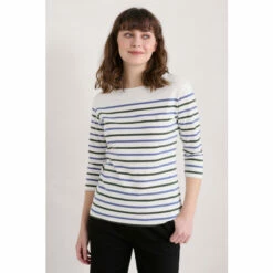 Seasalt Cornwall Natural Striped Sailor Top