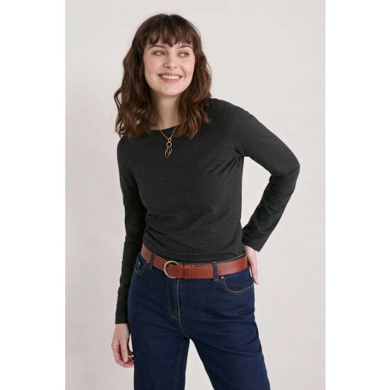 Seasalt Cornwall Boat Neck Black Easel Top 1 Seasalt Cornwall Boat Neck Black Easel Top