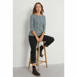 Seasalt Cornwall Petite Teal Blue Three Quarter Sleeve Easel Top 7 Seasalt Cornwall Petite Teal Blue Three Quarter Sleeve Easel Top -Seasalt Shop unnamed file 871