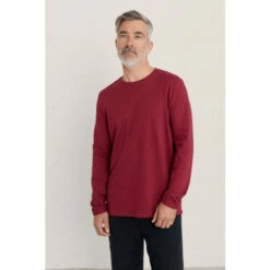 Seasalt Cornwall Men's Red Allet Long Sleeve T-Shirt