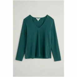 Seasalt Cornwall Petite Blue Three Quarter Sleeve Talent Top -Seasalt Shop unnamed file 914