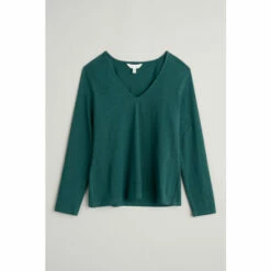 Seasalt Cornwall Blue Three Quarter Sleeve Talent Top -Seasalt Shop unnamed file 918