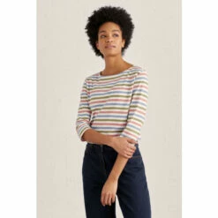 Seasalt Cornwall Natural Striped Sailor Top