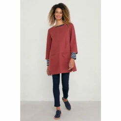 Alternative view of Seasalt Cornwall Red Three Quarter Sleeve St Agnes Clay Tunic