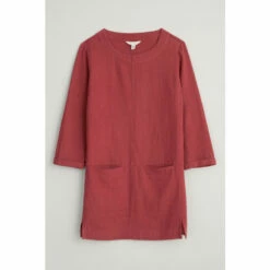 Seasalt Cornwall Red Three Quarter Sleeve St Agnes Clay Tunic -Seasalt Shop unnamed file 978
